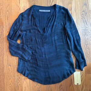 RAQUEL ALLEGRA Tiedye midnight silk henley 2 NWT